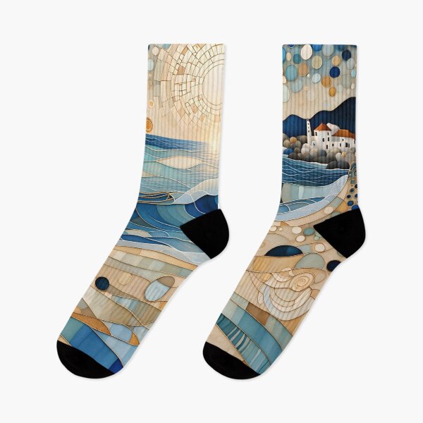 Item preview, Sunset Ocean Geometric Modern Abstract Surreal designed and sold by ShaViArt.