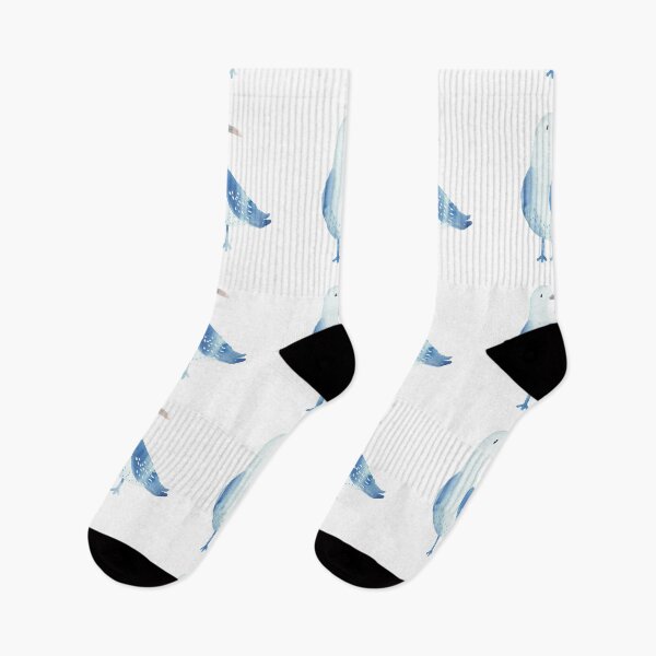 Item preview, Charming Seagull Watercolor Design in Light Blue for Coastal Decor designed and sold by WishMerge.
