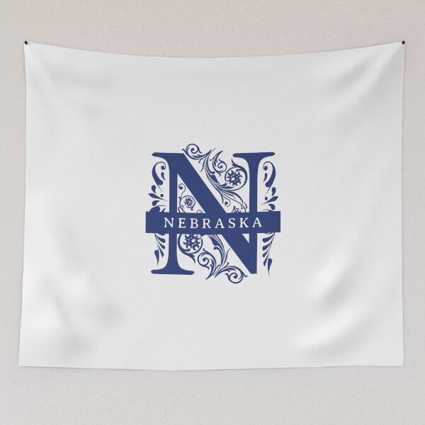 Item preview, Nebraska State Split Letter Monogram designed and sold by US States Merch.