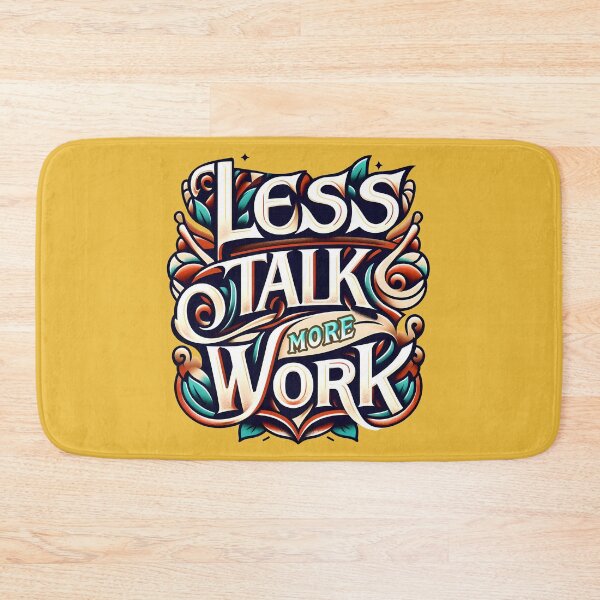 Item preview, Less Talk More Work, typography designed and sold by maxmaj.