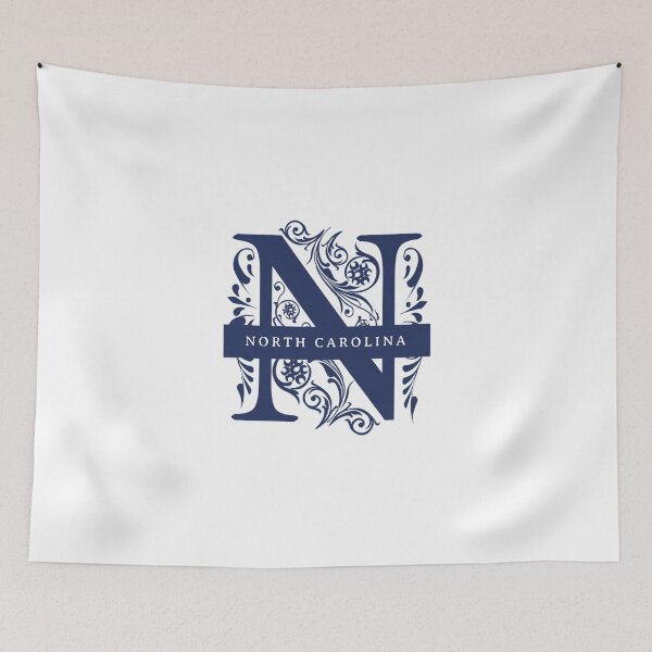 Item preview, North Carolina State Split Letter Monogram designed and sold by US States Merch.