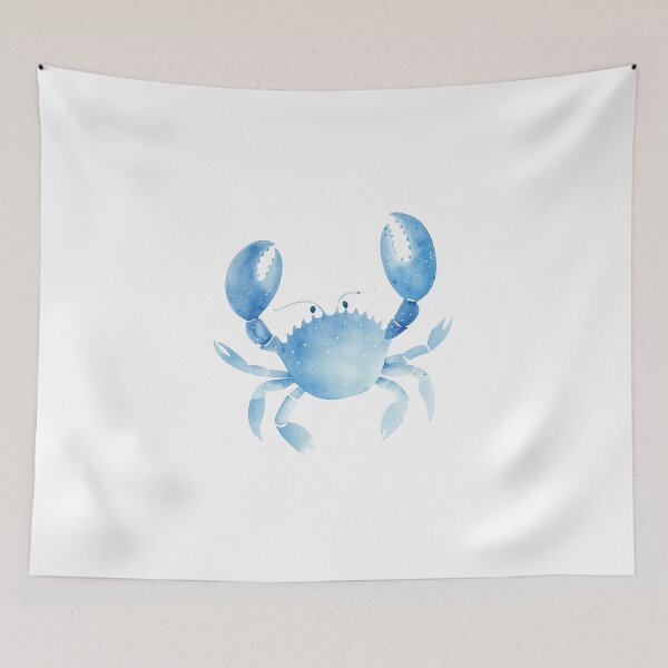 Item preview, Vibrant Blue Watercolor Crab Design for Coastal Decor designed and sold by WishMerge.