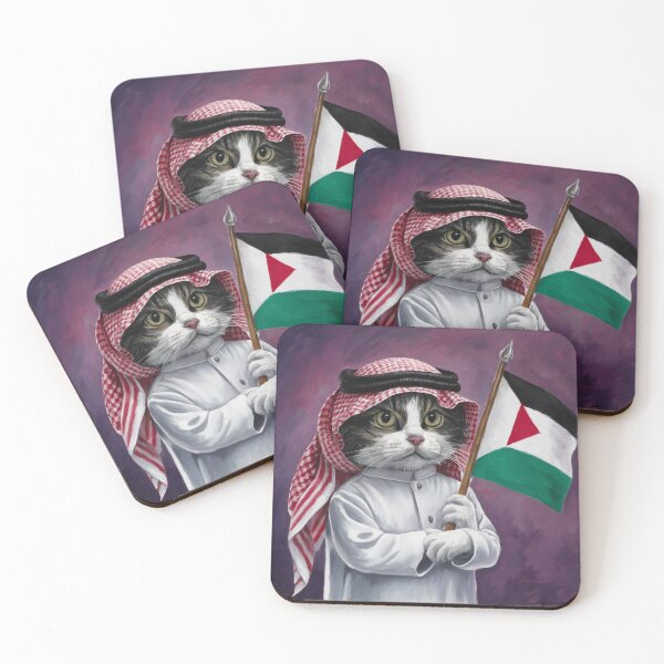 Item preview, "CAT PALESTINE". Cute Cat Holding Palestine Flag  designed and sold by Obinne.