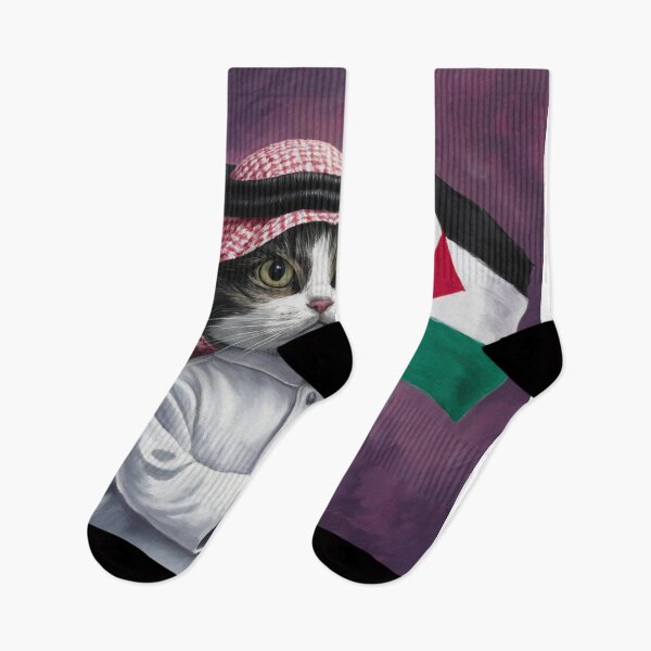 Item preview, "CAT PALESTINE". Cute Cat Holding Palestine Flag  designed and sold by Obinne.
