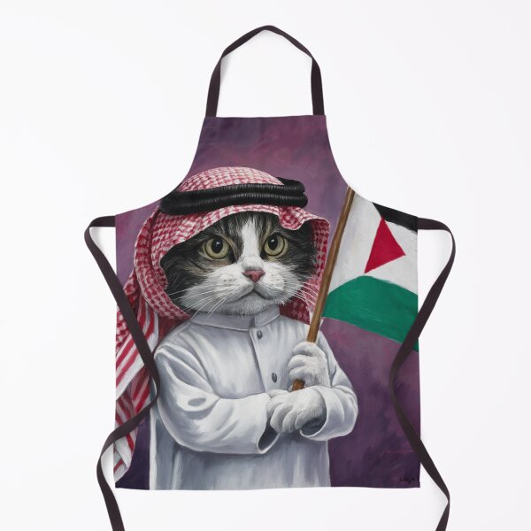 Item preview, "CAT PALESTINE". Cute Cat Holding Palestine Flag designed and sold by Obinne.