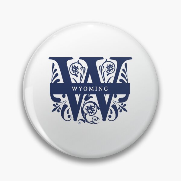 Item preview, Wyoming State Split Letter Monogram designed and sold by US States Merch.