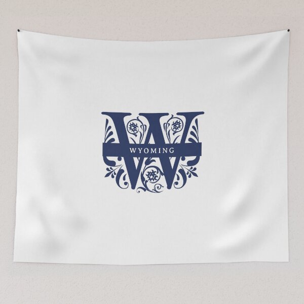 Item preview, Wyoming State Split Letter Monogram designed and sold by US States Merch.