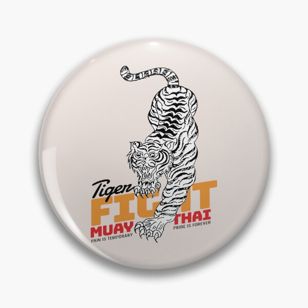 Item preview, Vintage Muay Thai Fight Tiger Pain is Temporary Pride is Forever designed and sold by KewaleeTee.