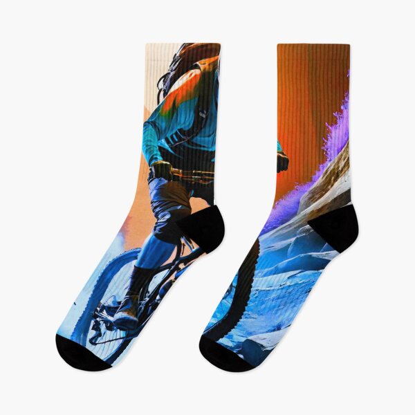 Item preview, Forest Fury: MTB Session in Orange and Blue designed and sold by GrizzlyCollective.