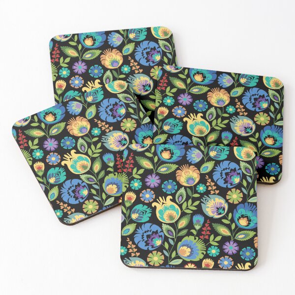 Item preview, Polish Wycinanki Floral on Black designed and sold by Barbara Pixton.