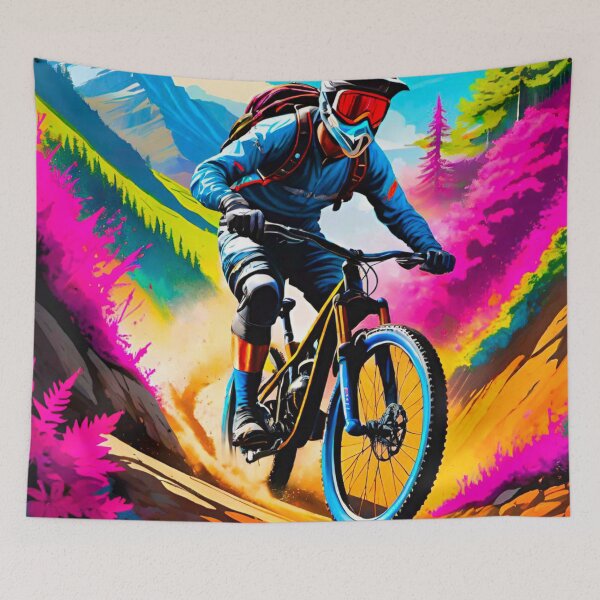 Item preview, Trailblazing Champion: MTB Racer designed and sold by GrizzlyCollective.