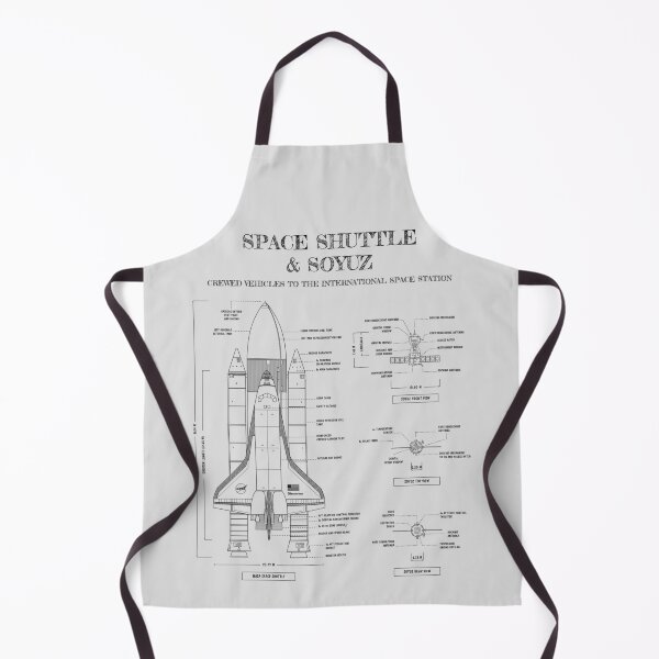 Artikelvorschau, NASA Space Shuttle and Soyuz (White Stencil - No Background) entworfen und verkauft von BGALAXY.