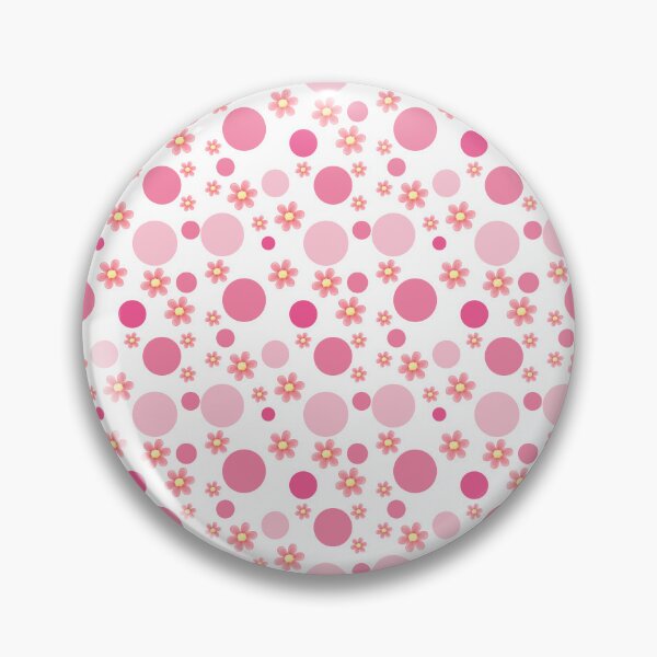 Item preview, Pink dots and flowers seamless pattern designed and sold by asbno19.