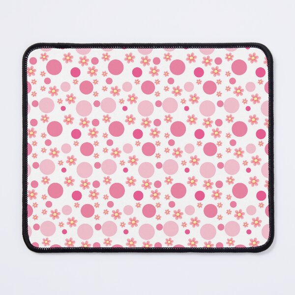 Item preview, Pink dots and flowers seamless pattern designed and sold by asbno19.