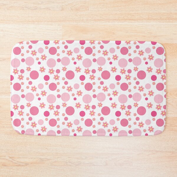 Item preview, Pink dots and flowers seamless pattern designed and sold by asbno19.