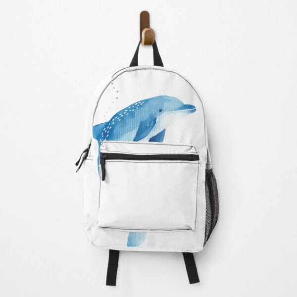 Item preview, Graceful Blue Watercolor Dolphin Design for Coastal Decor designed and sold by WishMerge.