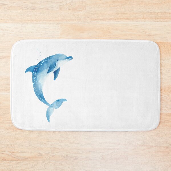 Item preview, Graceful Blue Watercolor Dolphin Design for Coastal Decor designed and sold by WishMerge.