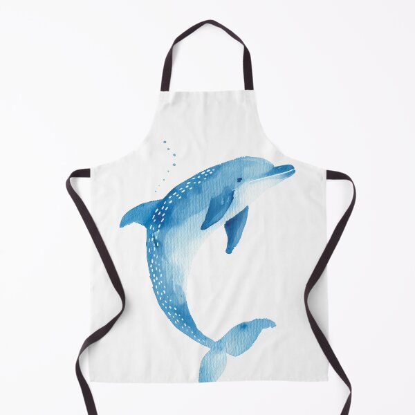 Item preview, Graceful Blue Watercolor Dolphin Design for Coastal Decor designed and sold by WishMerge.