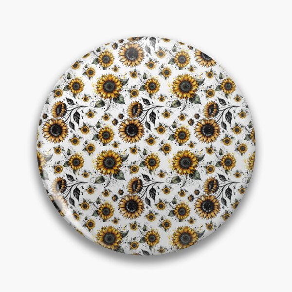 Item preview, A sunflower watercolor illustration with a white background for print on demand, featuring a graphic design style with black hand doodling outline. designed and sold by asbno19.
