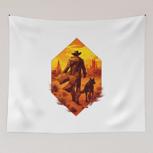 Item preview, Lone Wanderer and a Loyal Companion - Diamond Frame - Post Apocalyptic designed and sold by Fenay Designs.