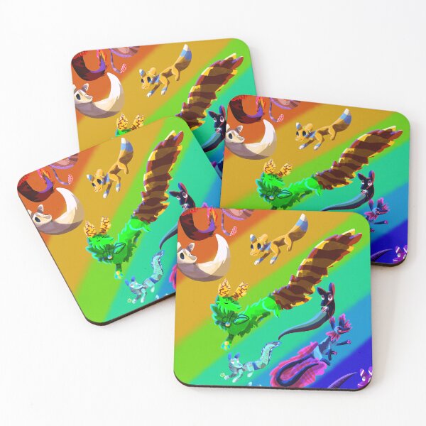 Item preview, Slugcat rainbow with rainbow background|Rain world| designed and sold by RandomLynxInBeanie.