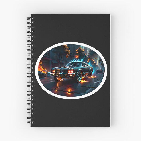 Item preview, Cool Flaming Ghost Rider Muscle Car designed and sold by TheArtOfPat.