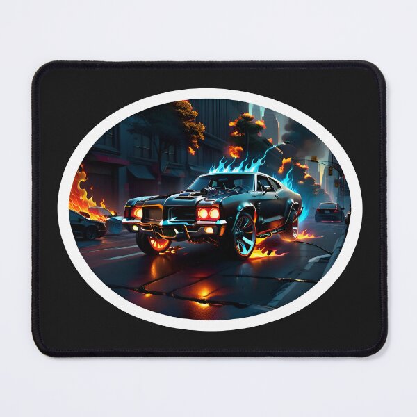 Item preview, Cool Flaming Ghost Rider Muscle Car designed and sold by TheArtOfPat.