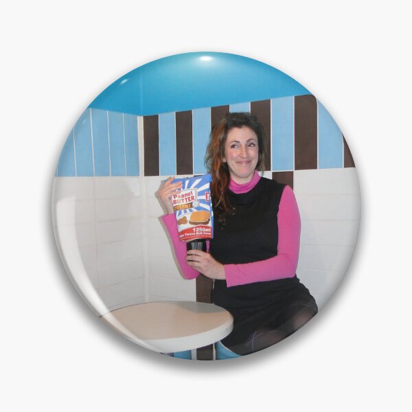 Item preview, Portrait photography of a Seventies woman in blue kitsch interior designed and sold by Carré Comme Orange.