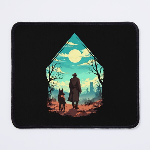 Item preview, A Rugged Wanderer and his Faithful Companion - Diamond Frame - Post Apocalyptic designed and sold by Fenay Designs.