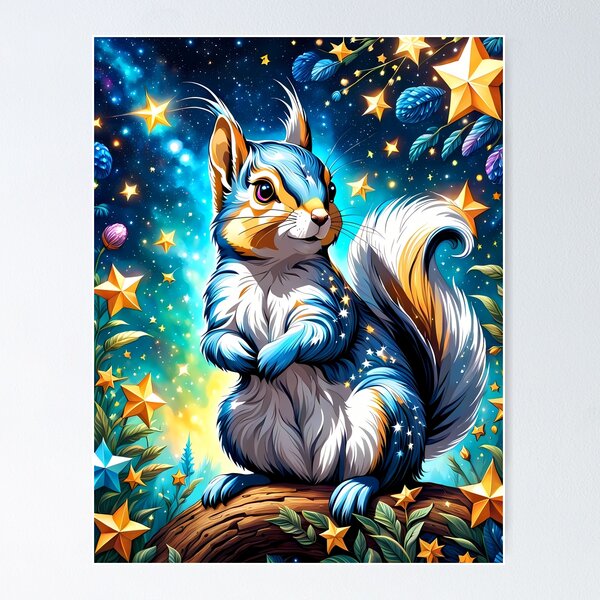 Item preview, Squirrel and Stars, Ai Generated Art  designed and sold by ACC .