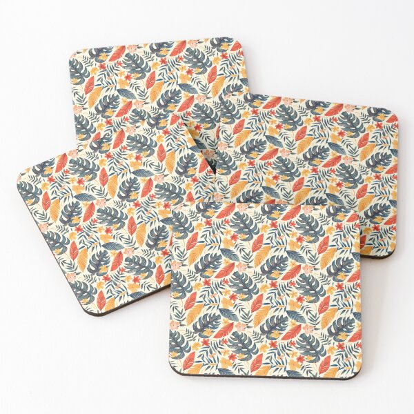 Item preview, Vibrant tropical leaf and flower pattern with a summer feel designed and sold by Jerhus.