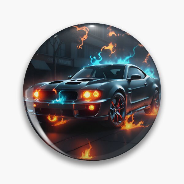 Item preview, Cool Flaming Ghost Rider Muscle Car designed and sold by TheArtOfPat.