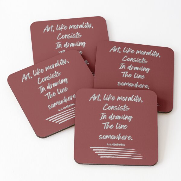 Item preview, Chesterton art and morality quote designed and sold by WatercolourLily.