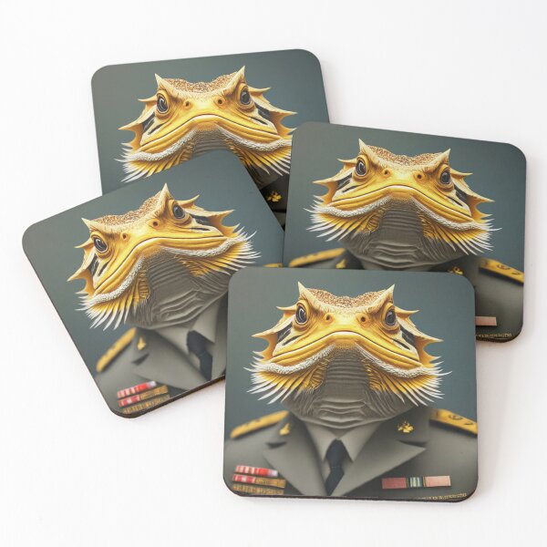 Item preview, Military Bearded Dragon Commander designed and sold by Furbulous Faces.