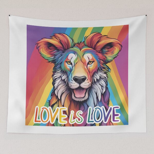 Item preview, Love is Love, Colorful Animal designed and sold by FitEnvy.
