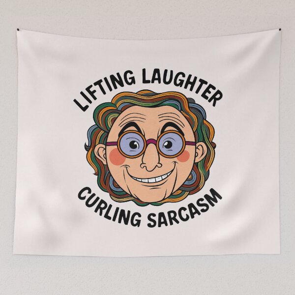 Item preview, Lifting Laughter Curling Sarcasm Funny T-Shirt designed and sold by Witty Shirts.
