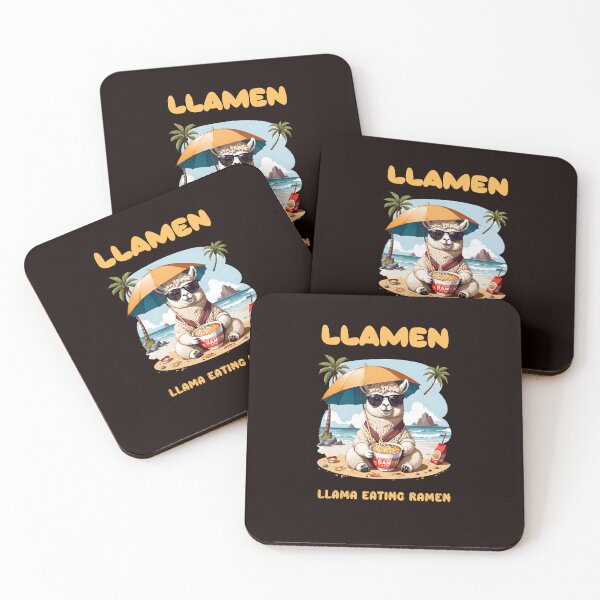Item preview, Llamen Llama Beach Chill - Ramen Edition designed and sold by GorinART.