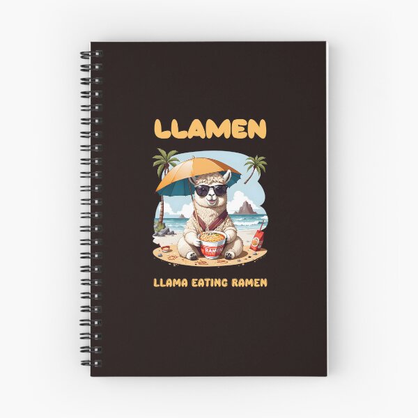 Item preview, Llamen Llama Beach Chill - Ramen Edition designed and sold by GorinART.