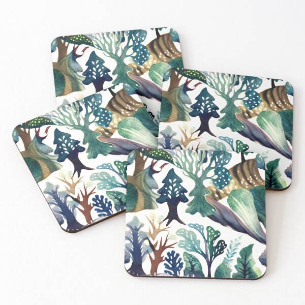 Item preview, watercolor forest design with pine trees designed and sold by AKRE R.