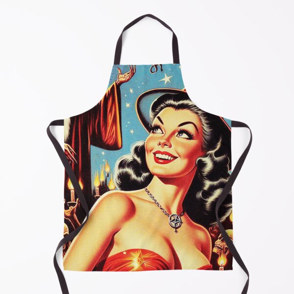 Item preview, Retro Devilish Witch Pin-up designed and sold by PulpVintage.