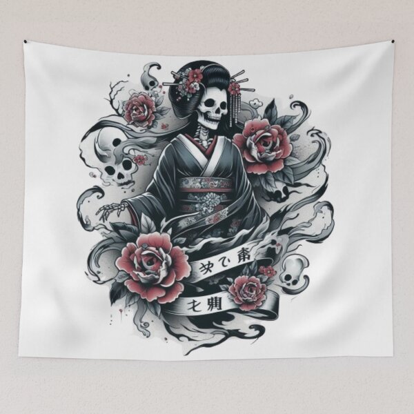 Item preview, Skull Geisha designed and sold by AvalonTshirts.