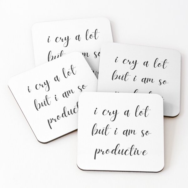 Item preview, i cry a lot but i am so productive // designed and sold by Art by Maria Milenova.