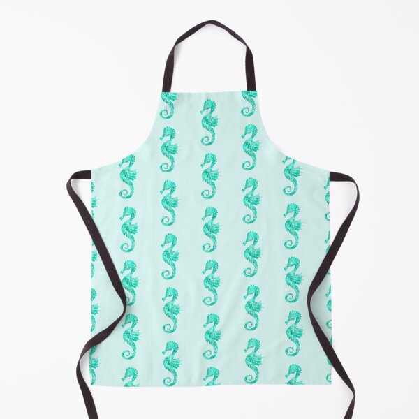 Item preview, turquoise seahorse tribal pattern designed and sold by octo-PS.