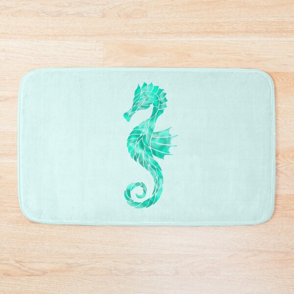 Item preview, turquoise seahorse tribal pattern designed and sold by octo-PS.