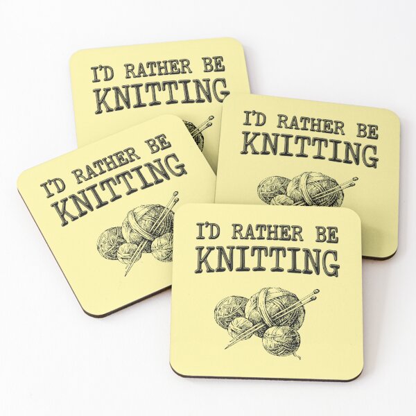 Item preview, I'd Rather Be Knitting designed and sold by stressedrodent.
