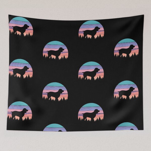 Item preview, Retro Purple Pink Sunset Vintage Forest Boykin Gift designed and sold by Guarddogdrive.