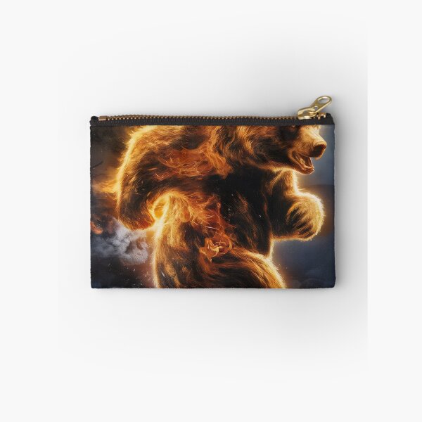 Item preview, Running bear on fire. designed and sold by MyHappyArtShop.