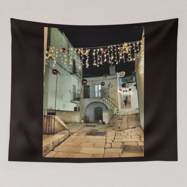 Item preview, Christmas Magic in the Heart of Monte Sant'Angelo: A Glimpse of Enchantment in the Historic Junno District designed and sold by EpicVistas.