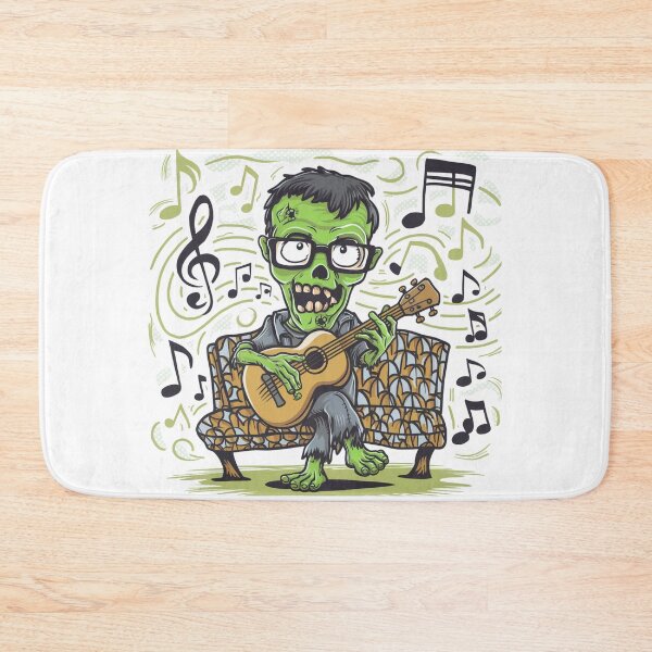 Item preview, GRREN ZOMBIE PLAYING QUITARE designed and sold by ArtisticAvenue6.