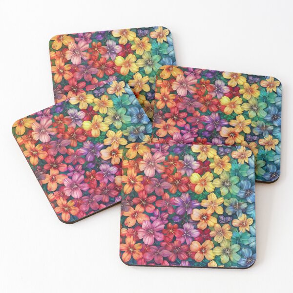 Item preview, Rainbow Flowers Pattern designed and sold by AxeWave.
